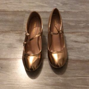 Rose gold kitten heels